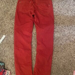 Orange corduroy pants